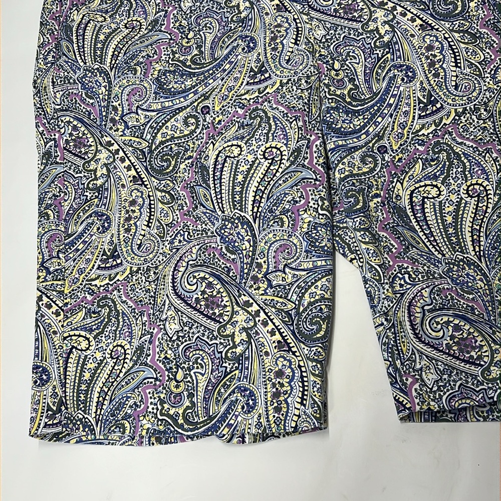TALBOTS Women’s size 4 Blue Purple Paisley Print Shorts. - Picture 3 of 9